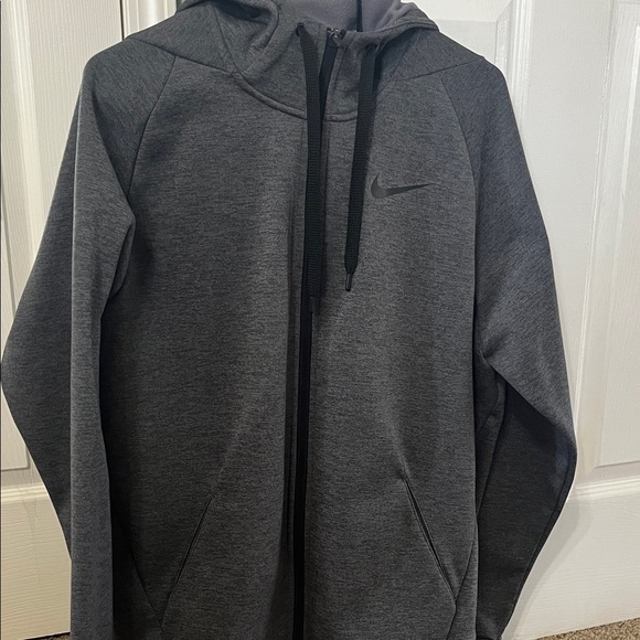 Nike Men's Dark Gray Hooded Performance Jacket